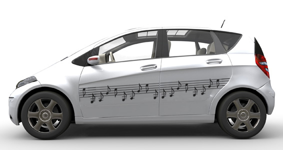 sticker Notes de musique auto