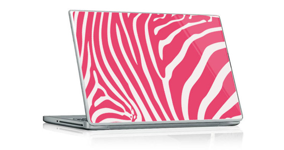 sticker Zbre rose pour PC portable