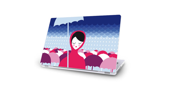 sticker Sous la pluie pour Mac Book