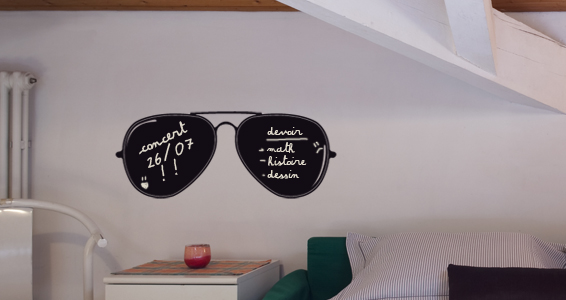 sticker Sticker Ardoise lunettes