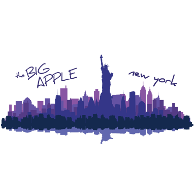 sticker frise big apple new york