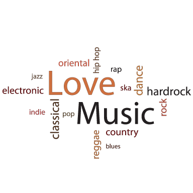 sticker Love music