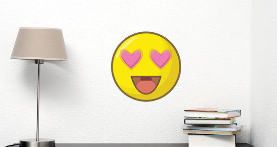 sticker smiley amour