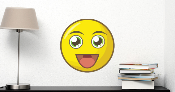 sticker smiley heureux