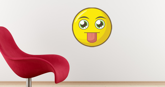 sticker smiley langue 2