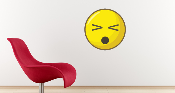 sticker smiley plaignant