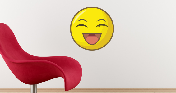 sticker smiley qui rigole