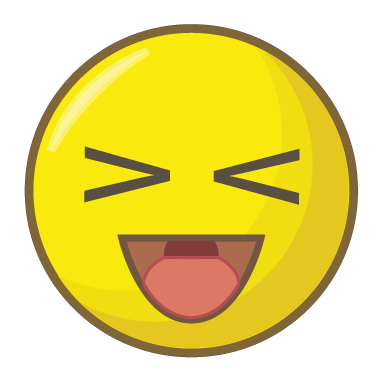 sticker smiley rire