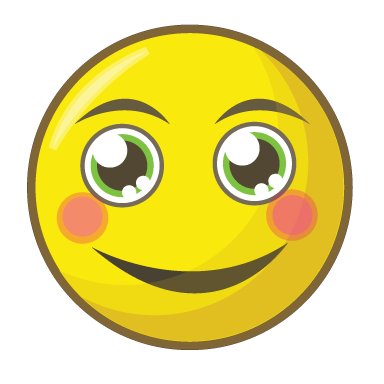 sticker smiley qui rougi