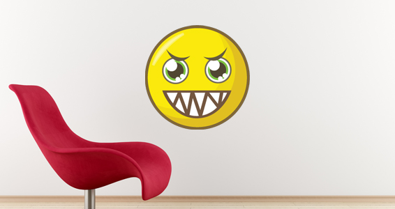 sticker smiley sadique