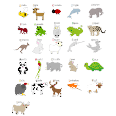 sticker Kit Abcdaire des animaux