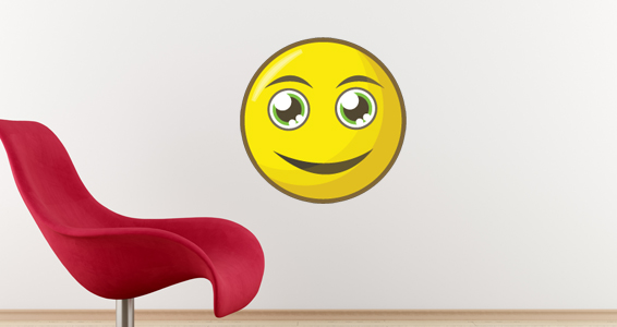 sticker smiley souriant