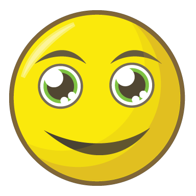 sticker smiley souriant