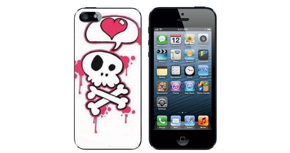 sticker tte de mort cur Iphone5